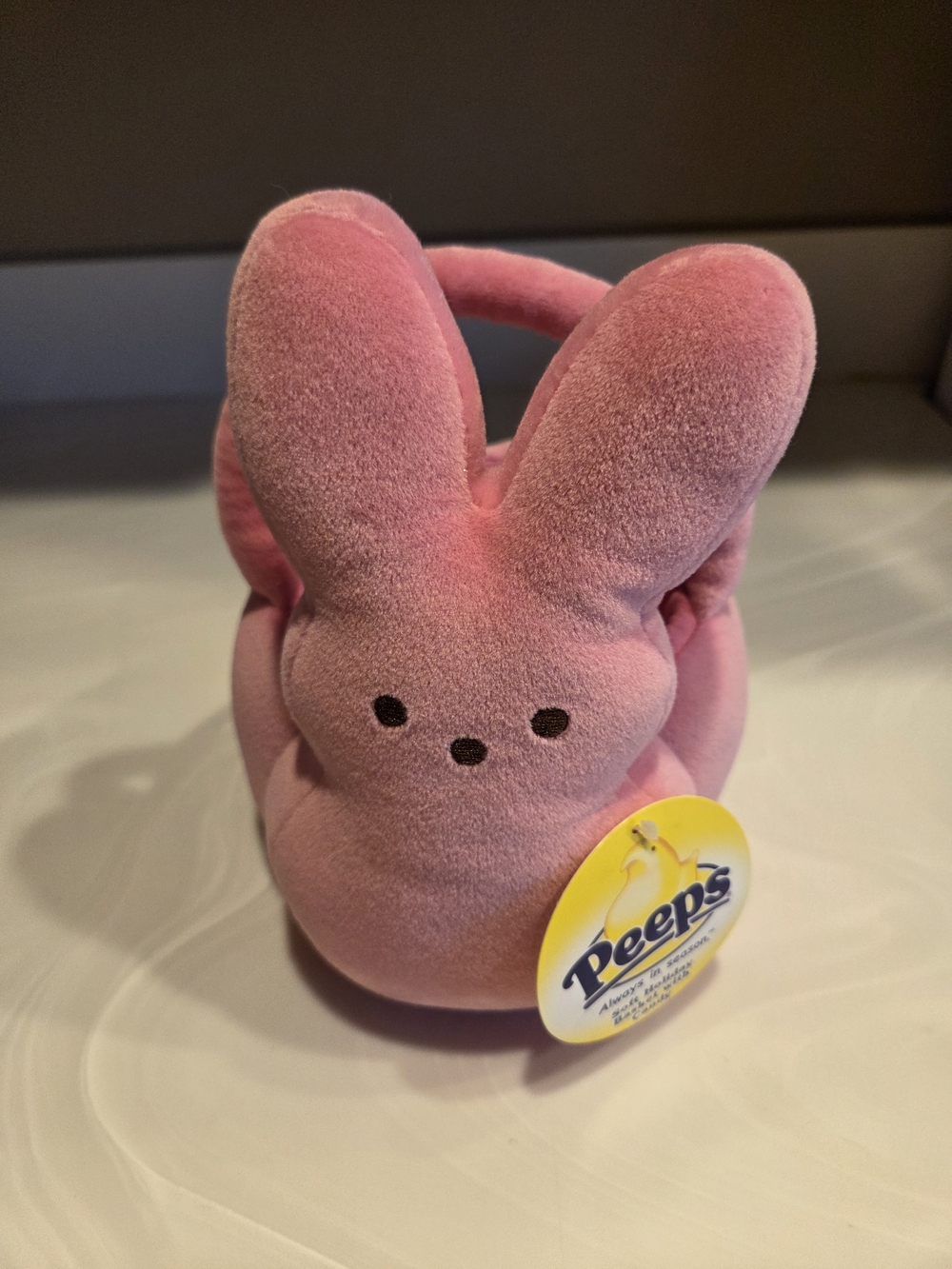 2005 Peeps Plush Pink Bunny Easter Basket